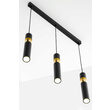 Lustra moderna neagra detalii sferice aurii 3xGU10/60W Alas 2004 Jupiter
